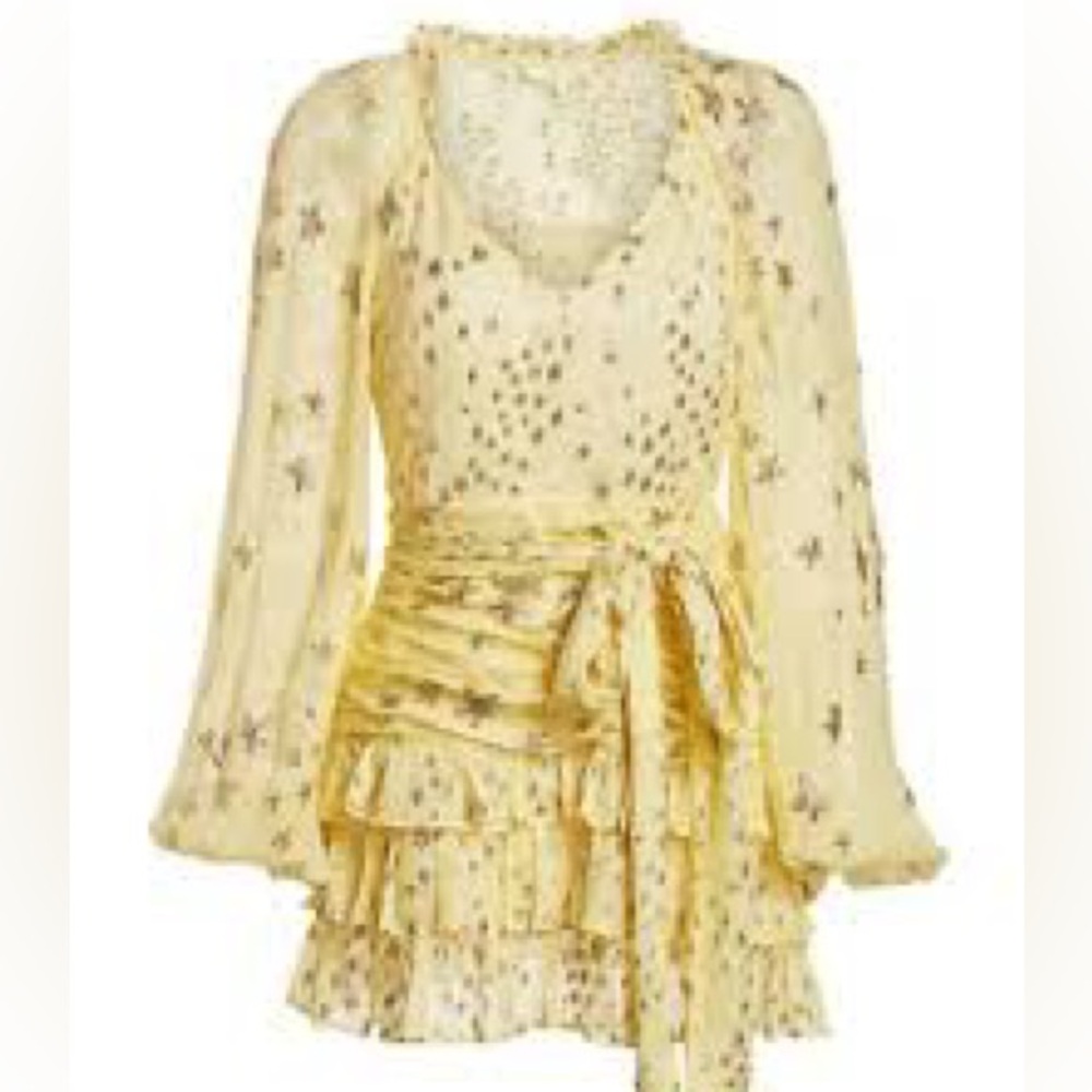 Loveshack Yellow Star Print Dress